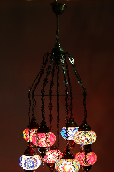 9in1 Antique No.2 Mosaic Laser Chandelier